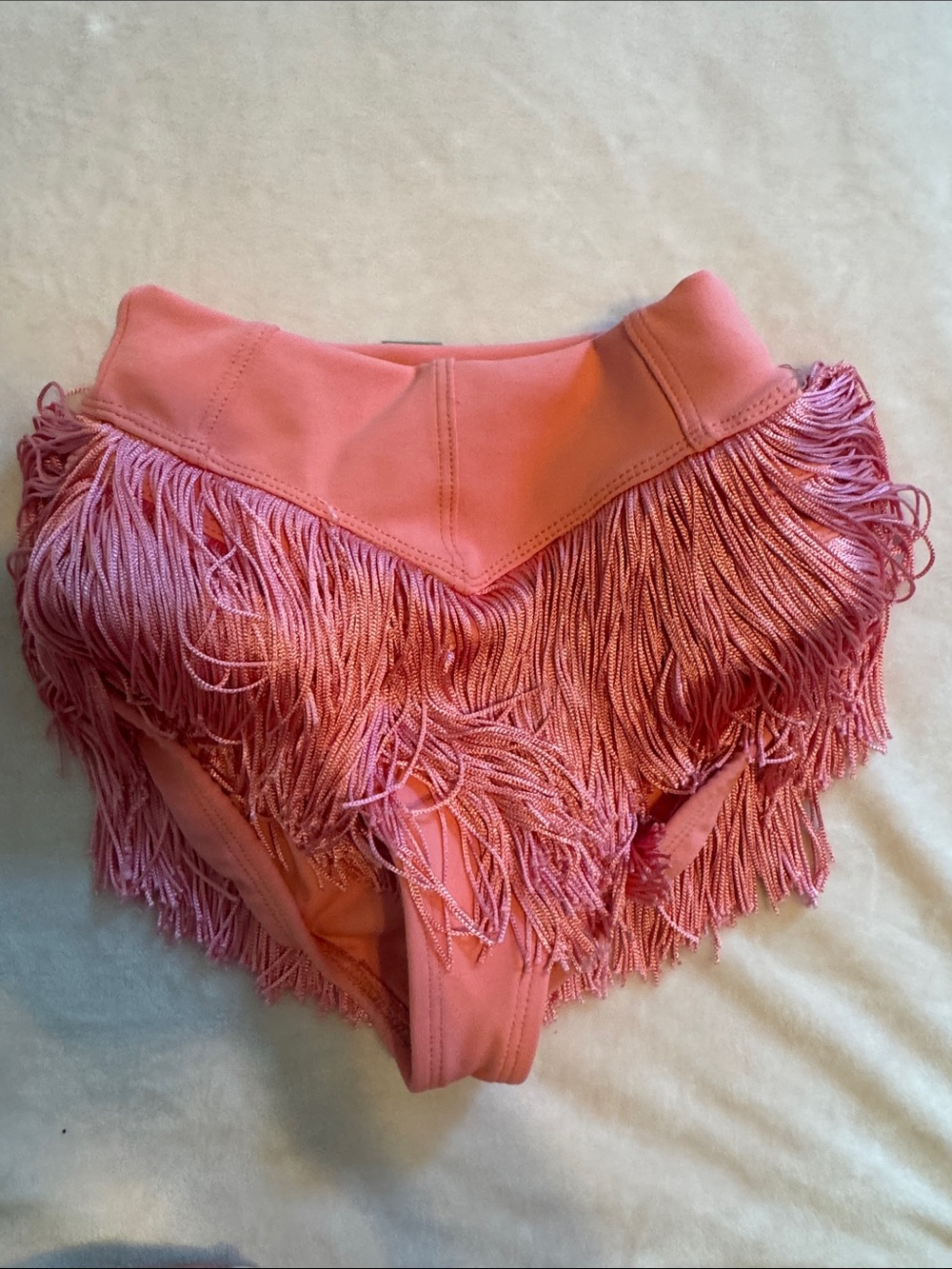 Girls Five CM Pink Fringe Dance Briefs